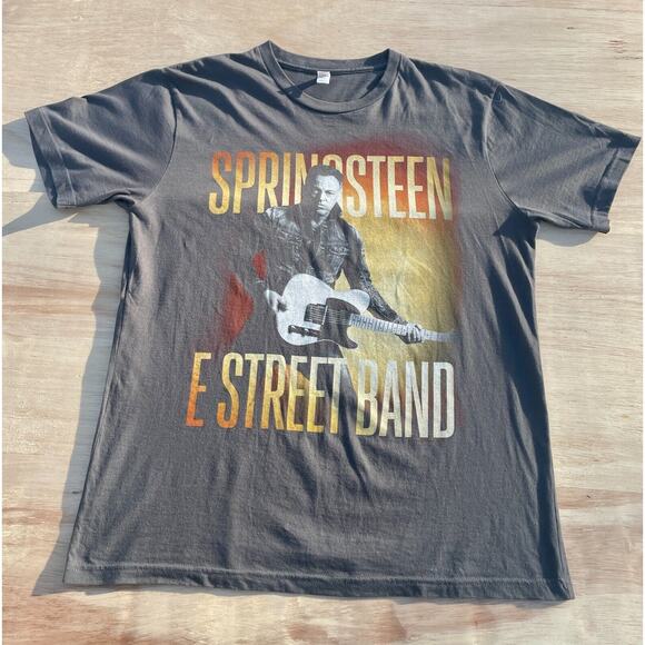 VTG. 2014 BRUCE SPRINGSTEEN E STREET BAND Concert Tour (LG) Shirt Men's Gray USA - Picture 1 of 5